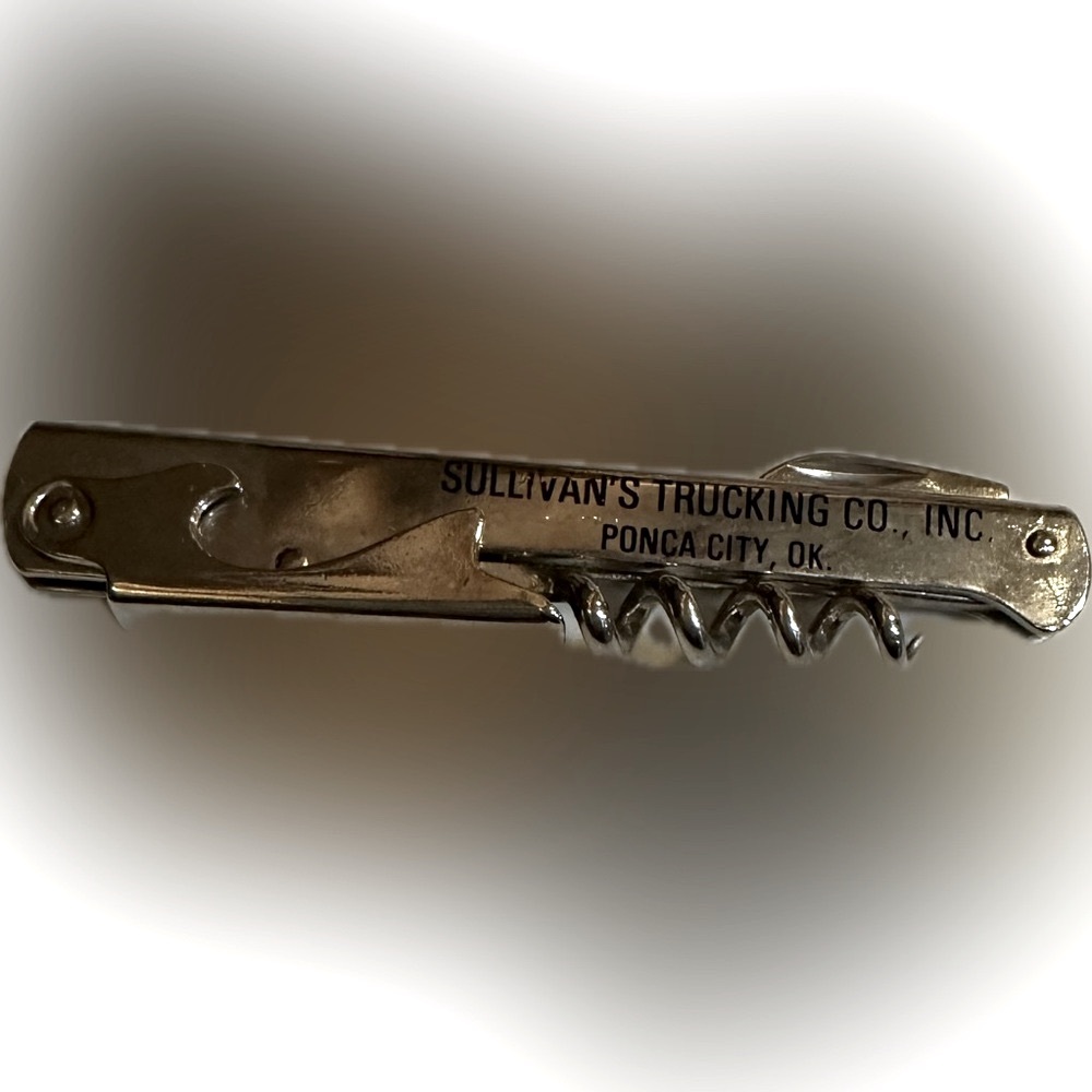 VTG SULLIVAN’s TRUCKING BARTENDER WAITERS CORKSCREW BOTTLE OPENER ADVERTISING